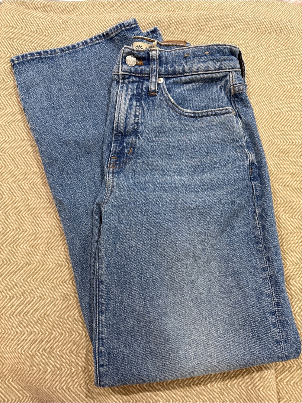 Madewell The Perfect Vintage Wide-Leg Jeans in Medium Blue Wash